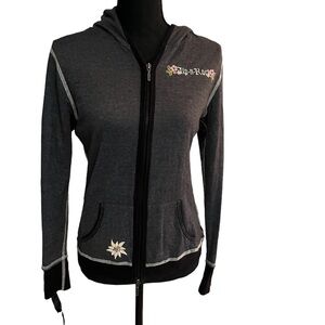 Alp N Rock Charcoal Hoodie with Embroidery